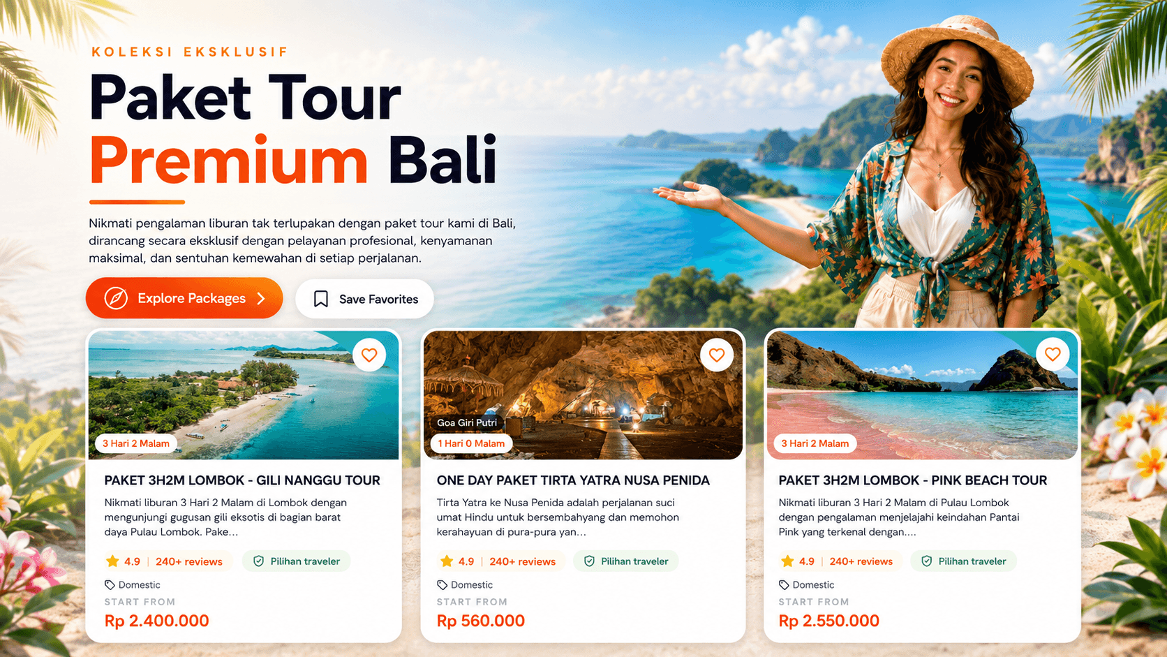 Explore favorite tour packages di Bali
